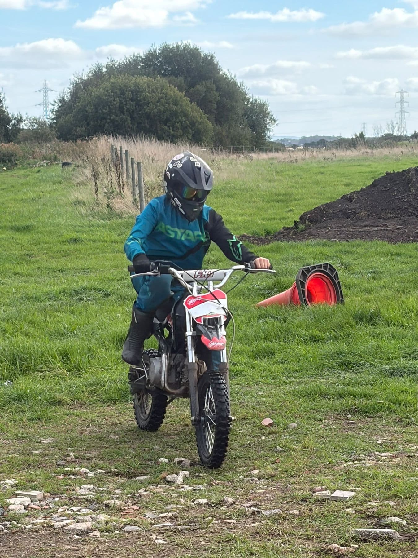 Ted riding motocross