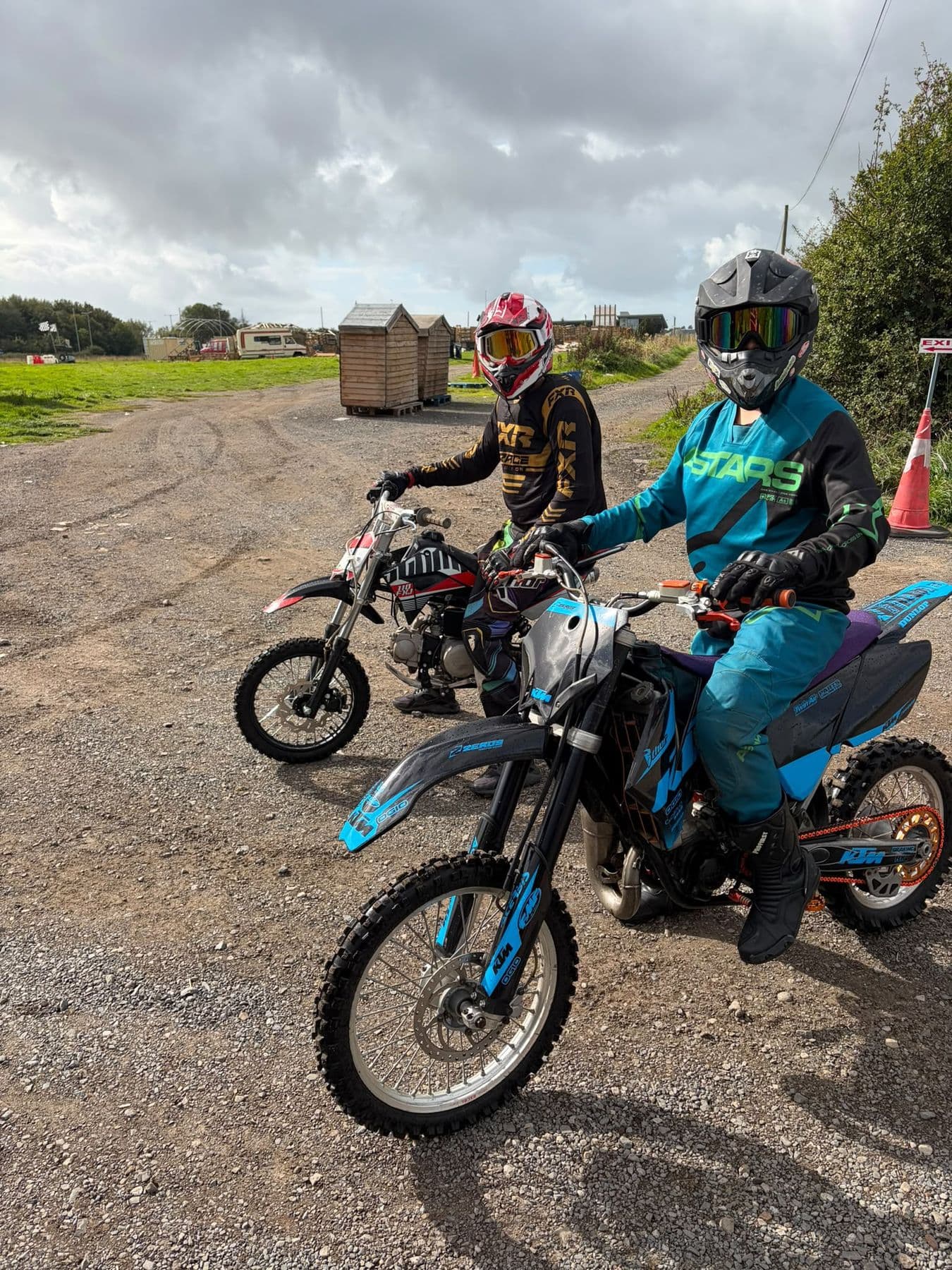 Ted on a motocross bike
