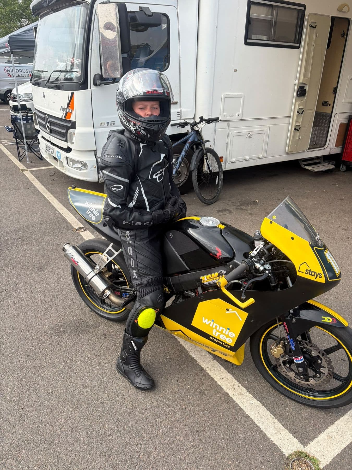 Ted ready to ride in the paddock