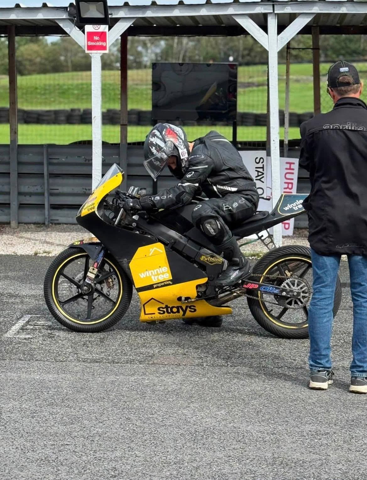 Ted at the pit exit