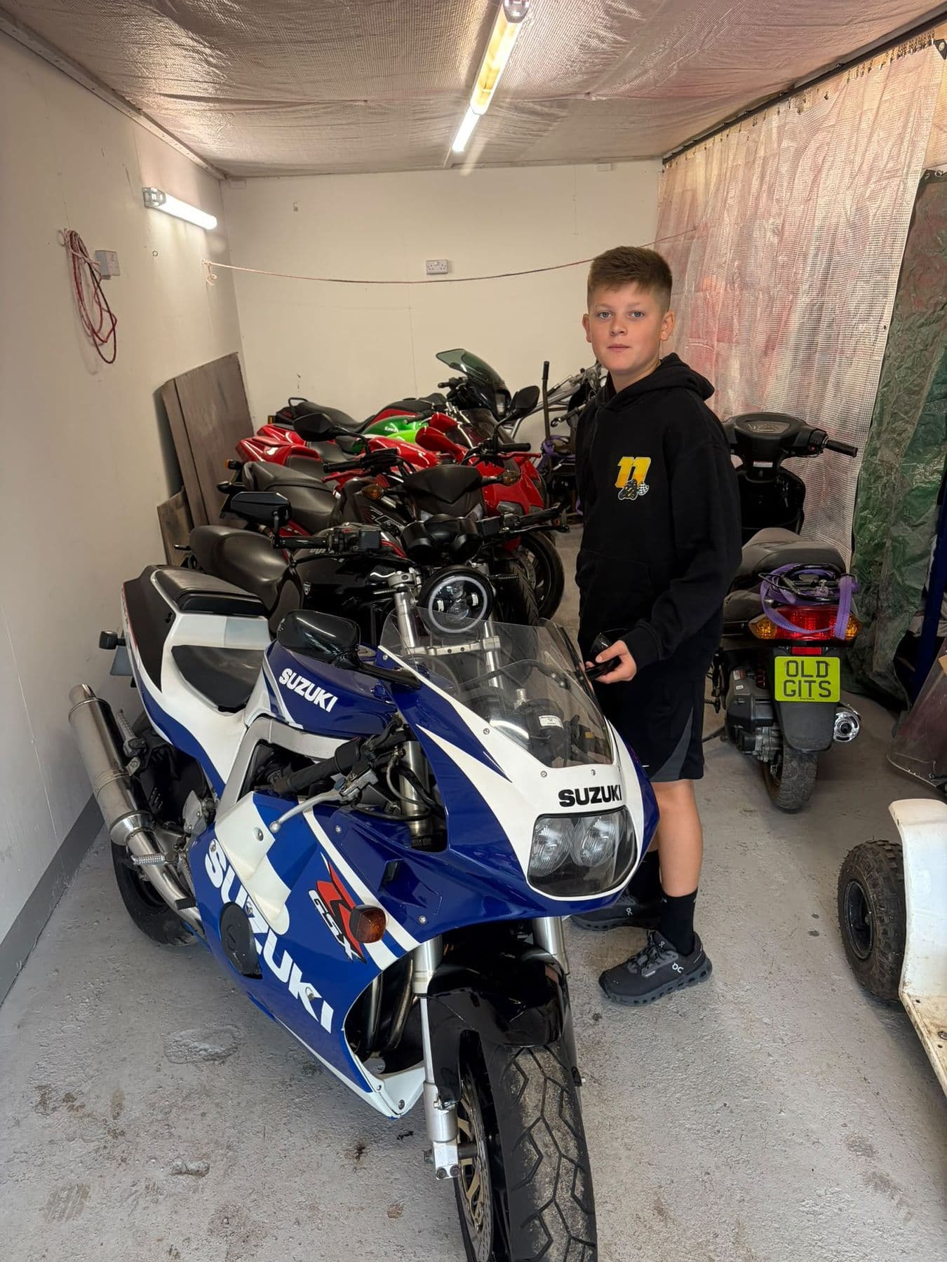 Ted with the bikes loaded in the van