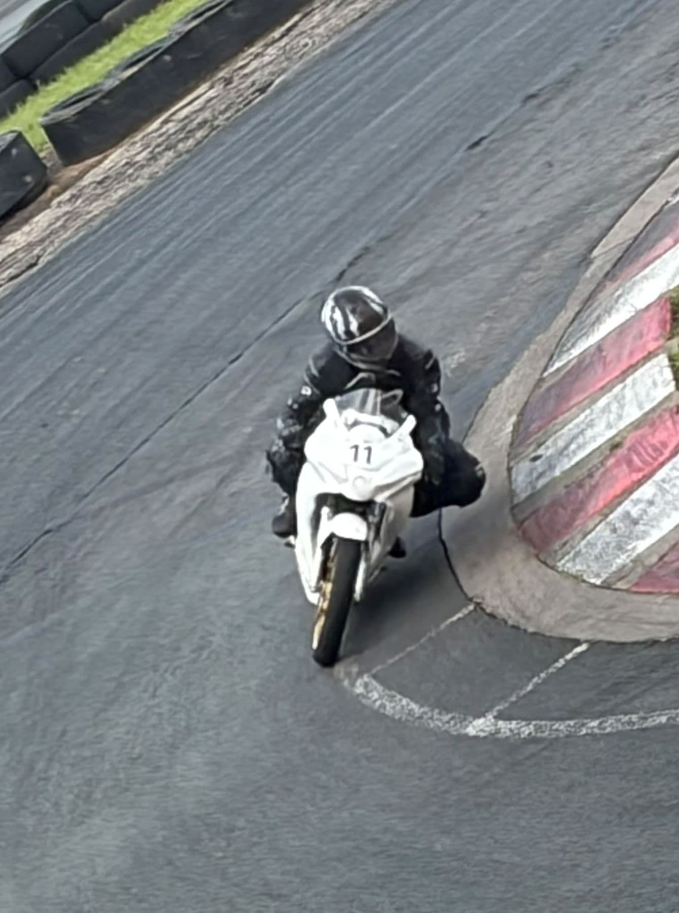 Ted on the white #11 from above